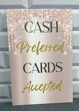 CASH SIGN - CASH PREFERRED NOTICE - FOR SALON, BUSINESS OR SHOP  A4 OR A5