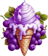 Purple Icecream Colourful
