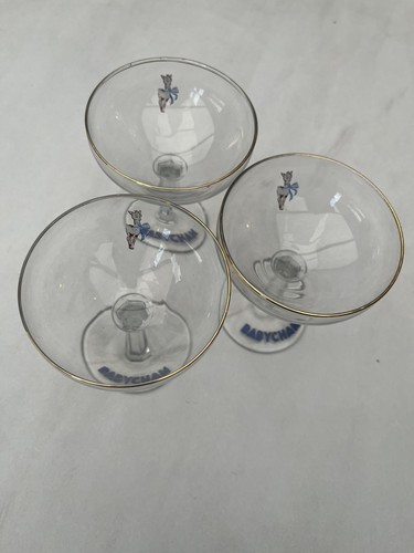 Vintage babycham glasses white - vintage,