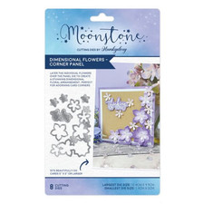 Hunkydory -  Moonstone Dies - Dimensional Flowers - Corner Panel - MSTONE1072