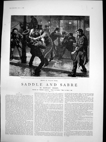 Antique old print - antique, sabre