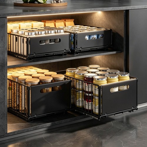 2pcs pull out basket under - 2pcs,