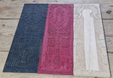 Vintage Hand carved wooden printing blocks