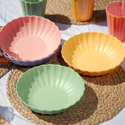 Set melamine scalloped - of,