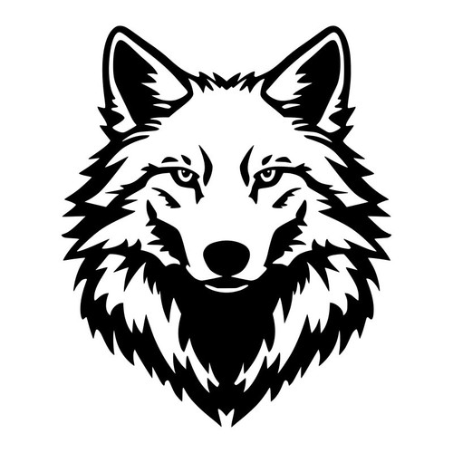 Wild wolf head - wild, decal
