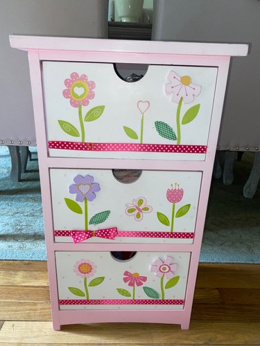 Girls pink bedside table - pink,