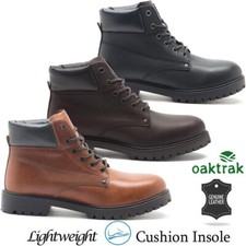 MENS LEATHER BOOTS WALKING CASUAL DESERT CHELSEA CHUKKA ANKLE WORK SHOES SIZE