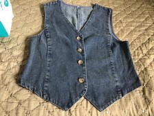 Denim Style Waistcoat ladies/Girls New Chest 36”