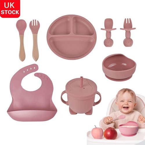 8pc silicone baby feeding - baby, set