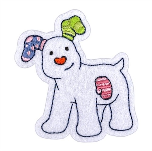 Snowdog sew patch by - on,