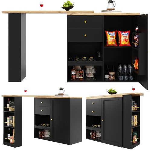 Extendable bar table - table, dining
