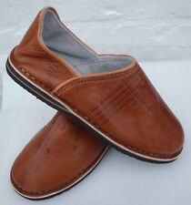HAND CRAFTED * MOROCCAN LEATHER BABOUCHE Slippers  TAN * All Sizes