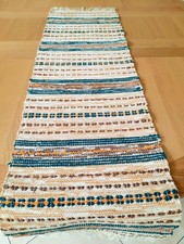 Vintage Swedish woven rag rug