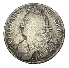 Rare 1696 Scotland 40 Shillings of William II Edinburgh mint silver – Spink 5681