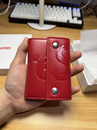 Supreme leather wallet - supreme,