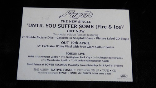Poison promo postcard 1993 - ,