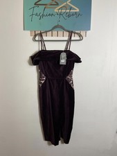Oasis Purple Velvet Dress with