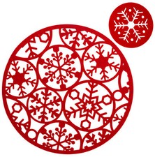 ROUND Red Felt Christmas