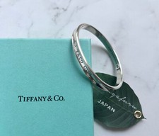 Tiffany & Co Sterling Silver 925 Narrow 1837 Loop Bangle Bracelet  7.09inch