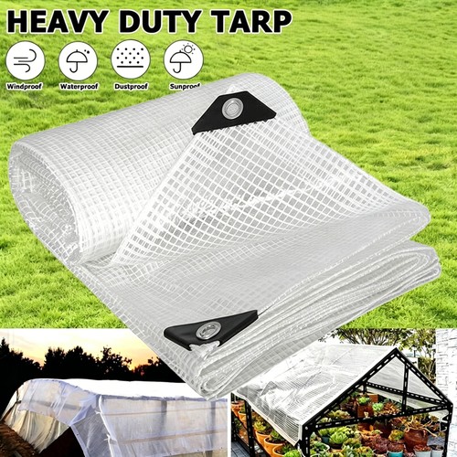 Clear heavy duty tarpaulin - heavy,
