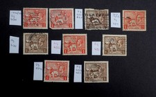 1925 King George V 1d Penny x5 + 1.5d x4 GB 430 431 432 433 Empire Exhibition.