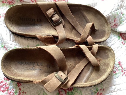 Moshulu tan leather sandals - leather,