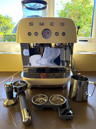 Smeg cream espresso machine - cream,