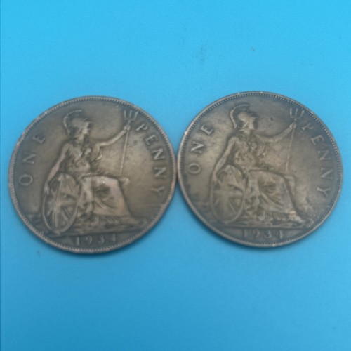 1934 old penny coin king - penny,