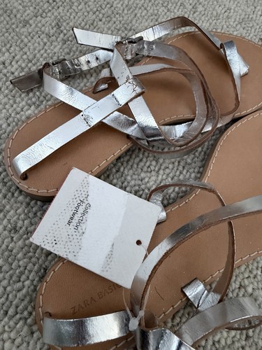 Zara silver sandals - bn, size