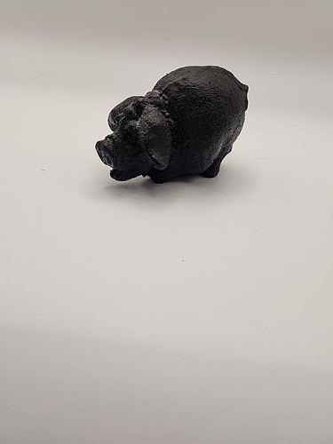 Black resin pot belly - pot, pig