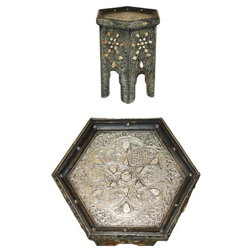 Antique indian repousse pewter - indian,