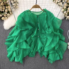 Women Ruffles Chiffon Blouse