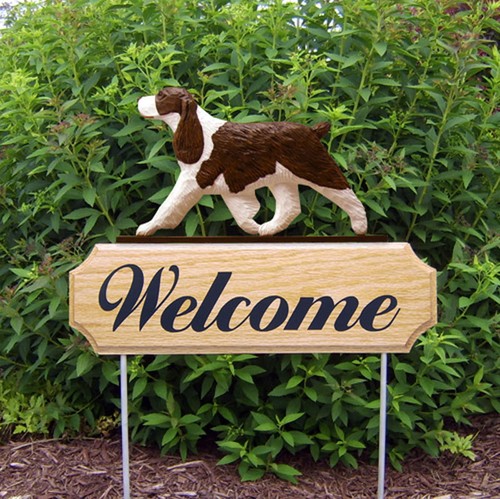 Springer spaniel wood welcome - spaniel,