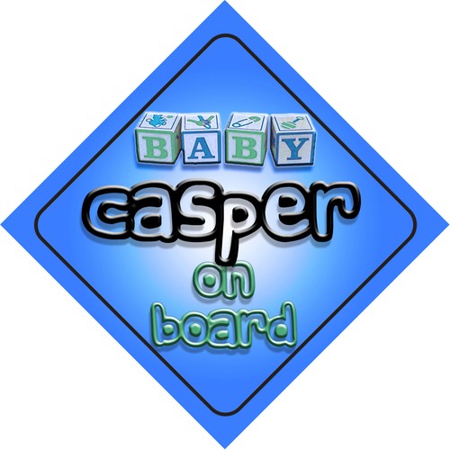 Baby casper board car sign - casper,