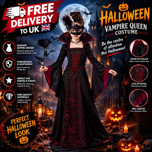 Girls vampire queen costume - girls,