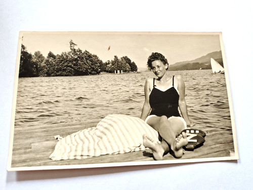Vintage postcard beach - beach, beauty