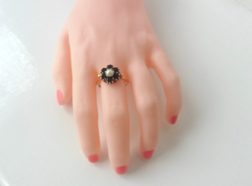 Antique garnet and - and, pearl