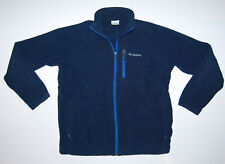 Columbia Mens Medium Royal blue Fleece Jacket Coat Full Zip Warm Outdoor