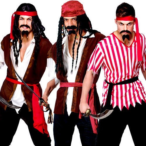 Pirate mens fancy dress - pirate,
