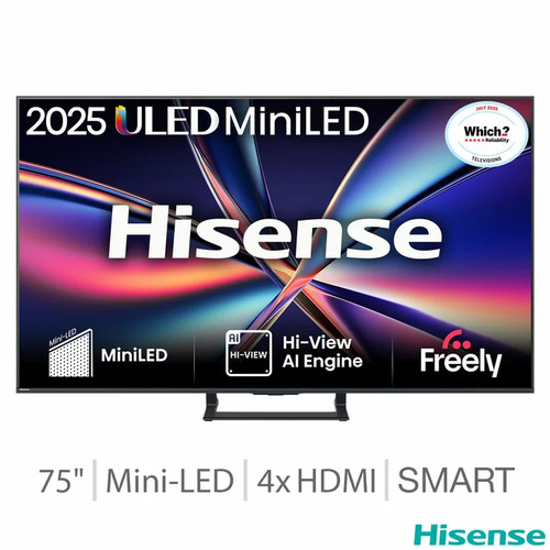 Hisense 75e8qtuk mini - 75",