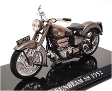 Atlas Editions 1/24 Scale 4 658 119 - 1952 Sunbeam S8 Motorbike - Grey