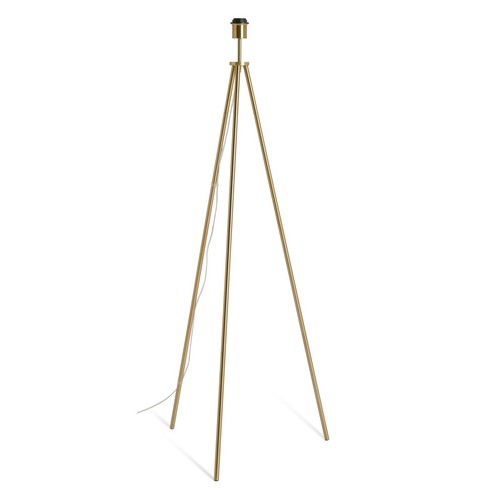 Brass tripod floor lamp base - brass,