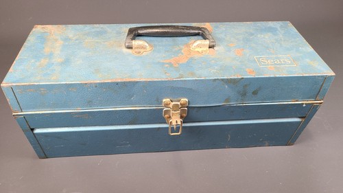 Vintage blue sears steel metal - vintage,