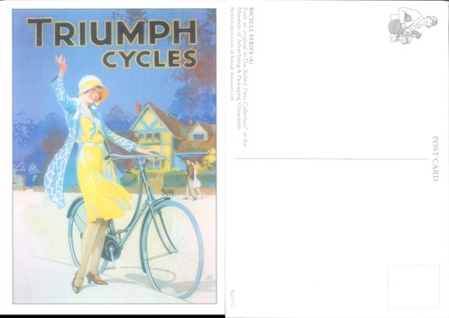 Triumph cycles with woman - cycles,
