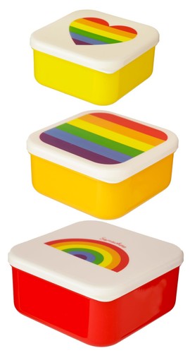 3pc kids lunch box - kids, rainbow