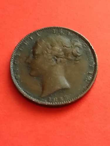 1853 one farthing large - 1853, (