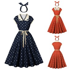 UK Ladies 1940s Vintage Dots