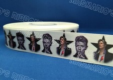 David Bowie Blackstar glam rock music satin cake/craft/hair ribbon @ MrsMario's