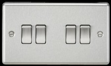 Brushed Steel Switches &