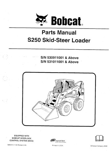 Bobcat s250 skid - steer, service